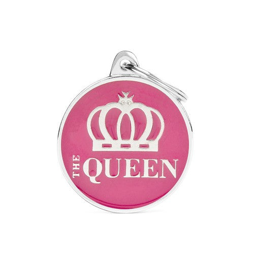 Big Circle The Queen ID Tag