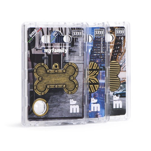 XL Bone Bronx "Lady Boss" in English Brass ID Tag