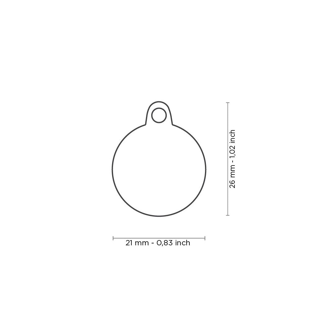 Basic Handmade Small Lilac Circle ID Tag