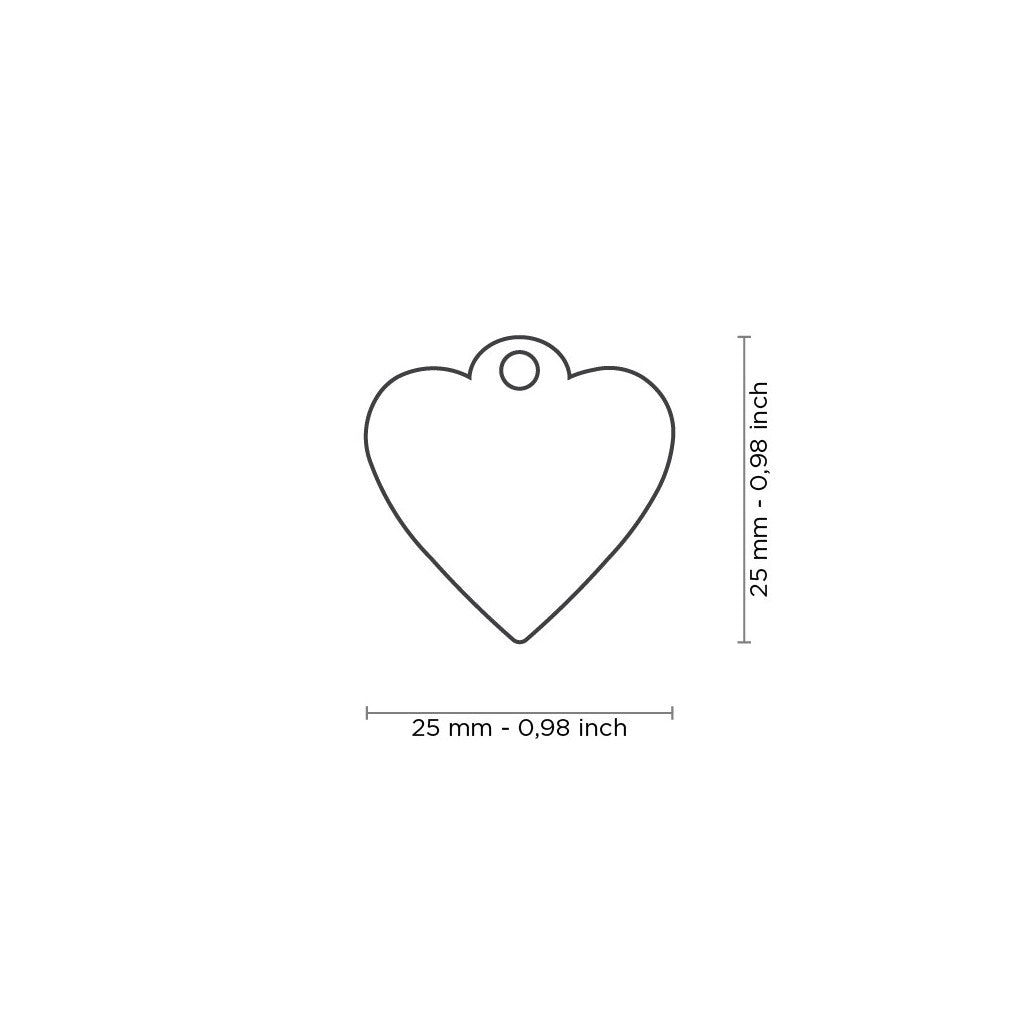 Basic Handmade Small Pink Heart ID Tag