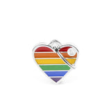 Rainbow Small Heart ID Tag