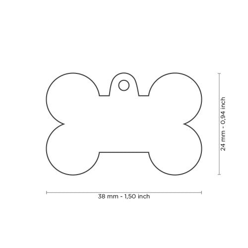 Style Camouflage Big Pink Bone ID Tag