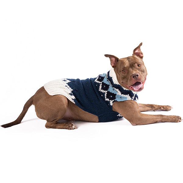 Chilly Dog Midnight Ski Bum Dog Sweater Large