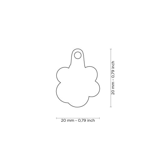 Shine Paw Black Glitter ID Tag
