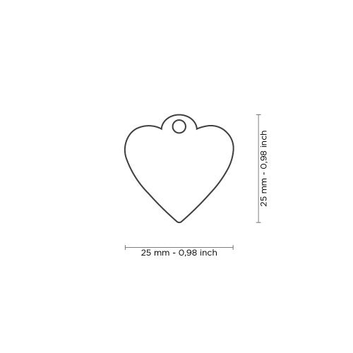 Shine Small Heart Pink Glitter ID Tag