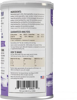The Honest Kitchen Daily Boosters Goat's Milk 5.2oz