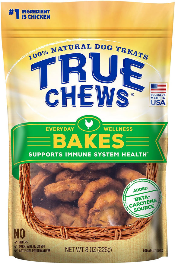 True Chews Everyday Wellness Bakes Supports Immune System Health Dog Treats, 8-oz bag