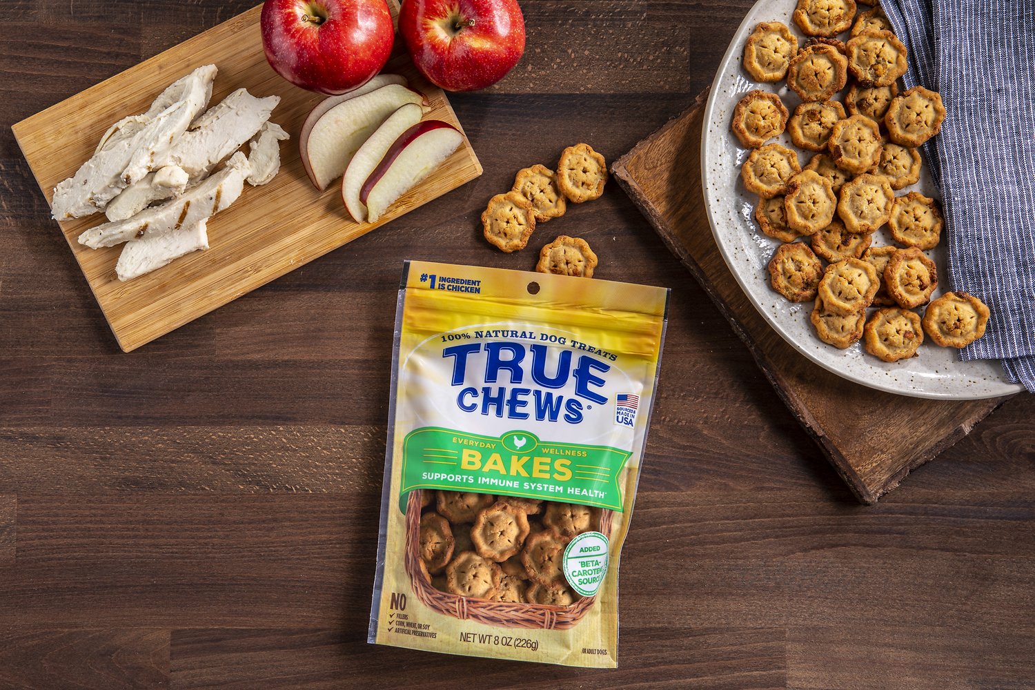 True Chews Everyday Wellness Bakes Supports Immune System Health Dog Treats, 8-oz bag
