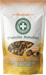 Meowijuana Crunchie Munchie Chicken Cat Treat, 3-oz bag