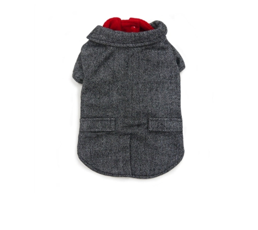 Tweed Blazer Grey/Red Dog Sweater