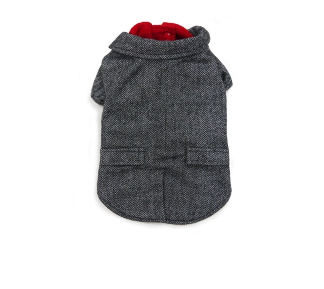 Tweed Blazer Grey/Red Dog Sweater