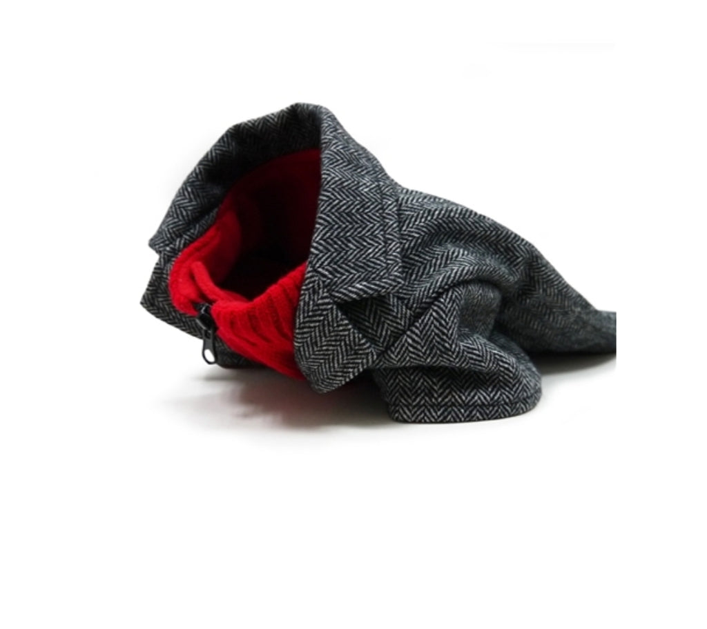 Tweed Blazer Grey/Red Dog Sweater