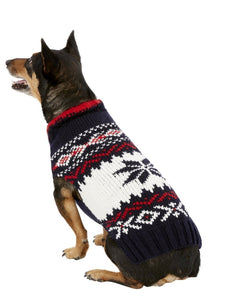 Chilly Dog Navy Vail Dog Sweater