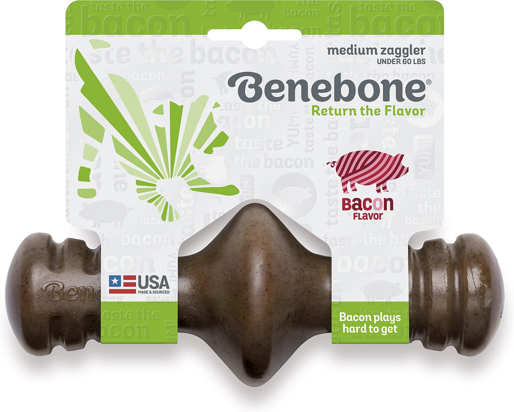 Benebone Bacon Flavor Zaggler Tough Dog Chew Toy