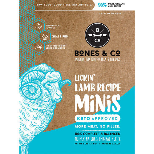BONES & CO DOG LAMB FROZEN 3LB-6LB