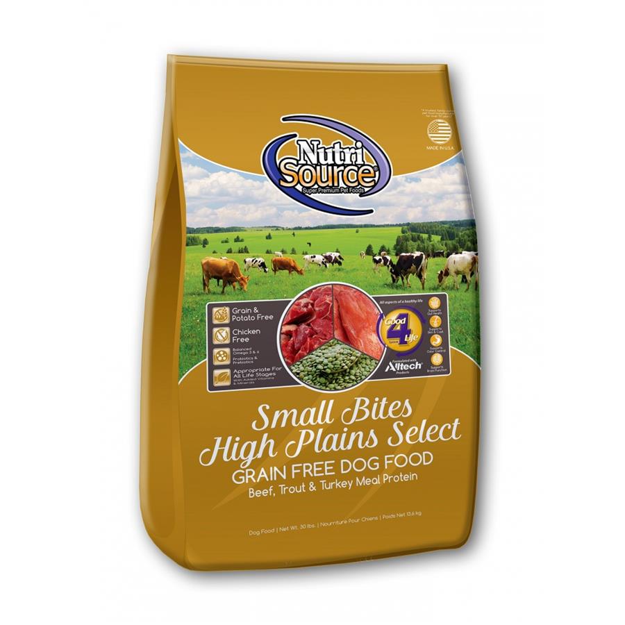 NutriSource Grain Free High Plains Select Small Bites Dry Dog Food