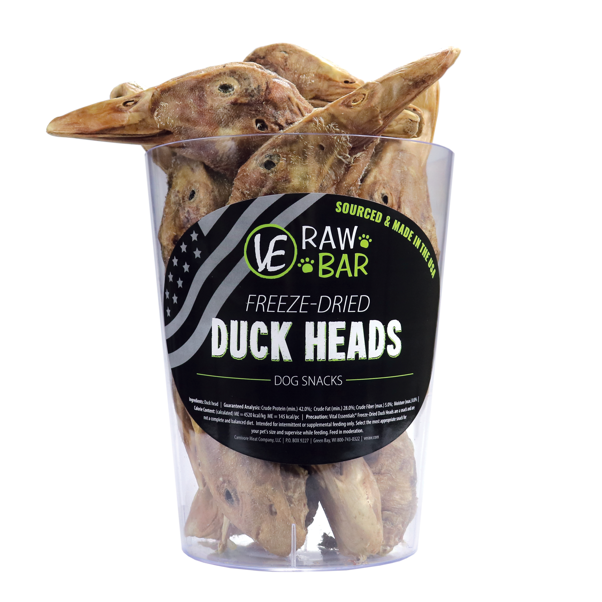 Vital Essentials Single Freeze-Dried Duck Head