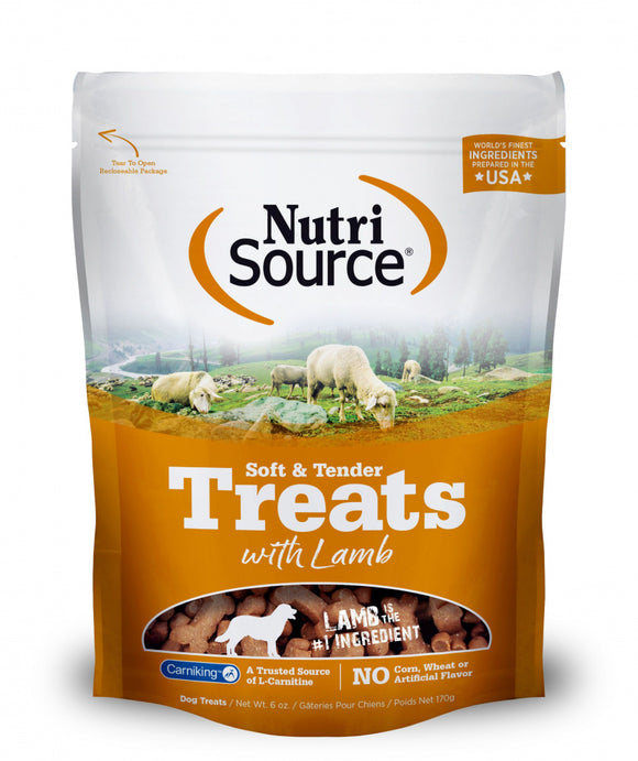 NutriSource Soft Tender Lamb Dog Treats-6oz