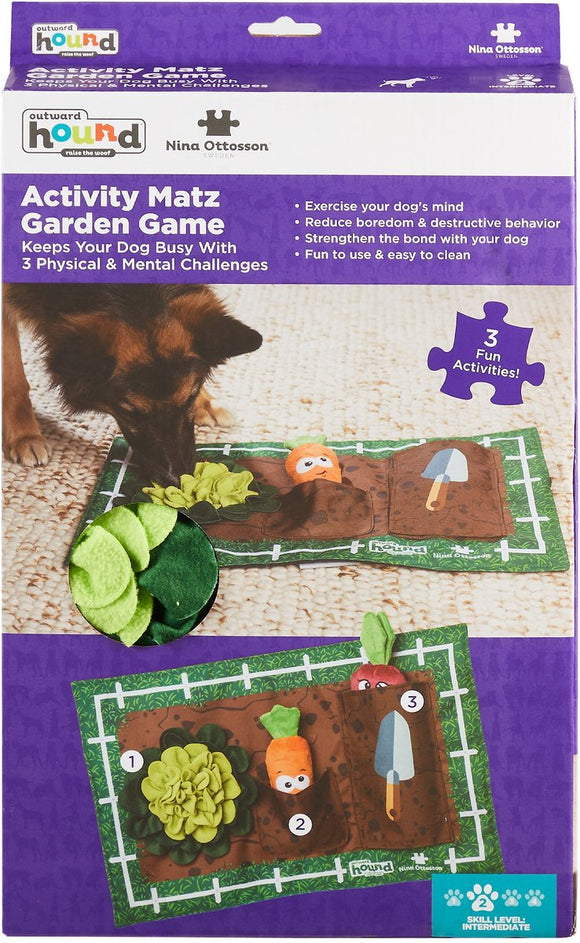 Outward Hound Activity Matz Garden Game Puzzle Plush Dog Toy