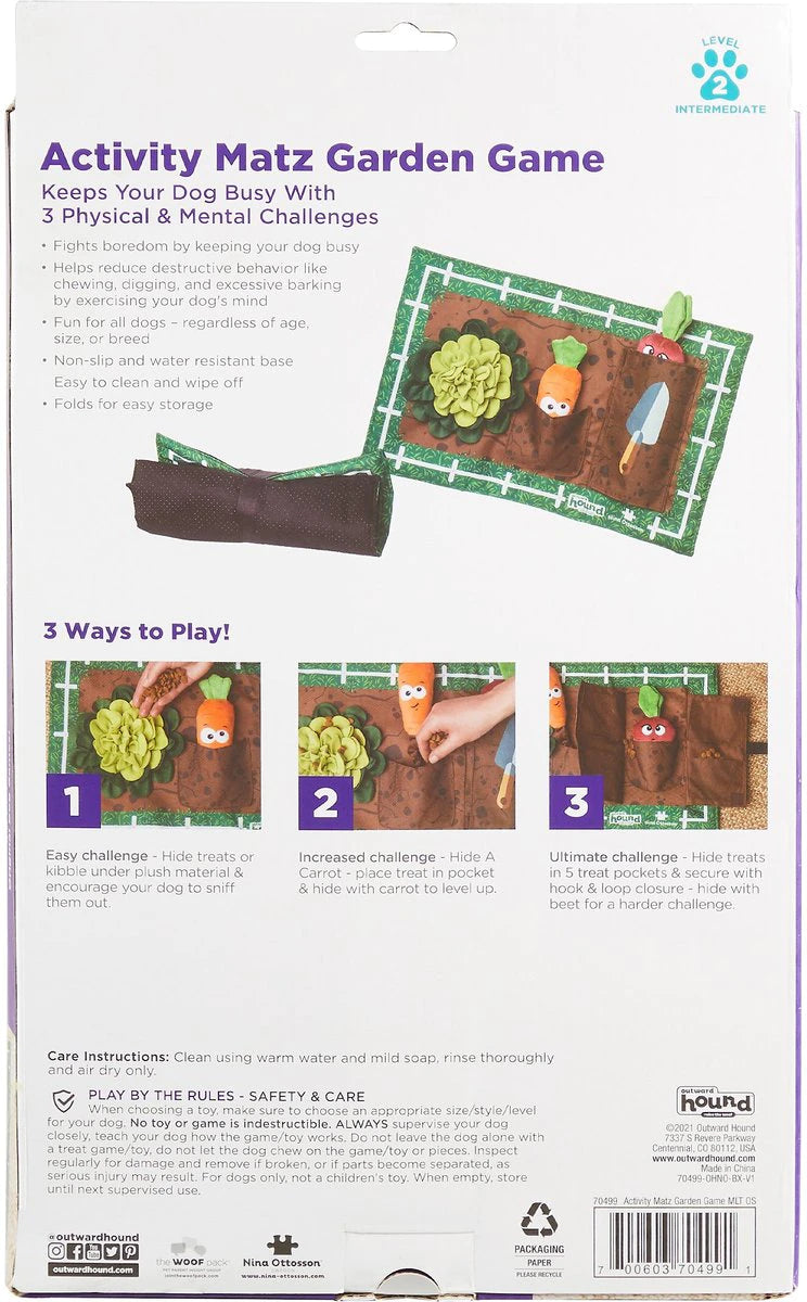 Outward Hound Activity Matz Garden Game Puzzle Plush Dog Toy