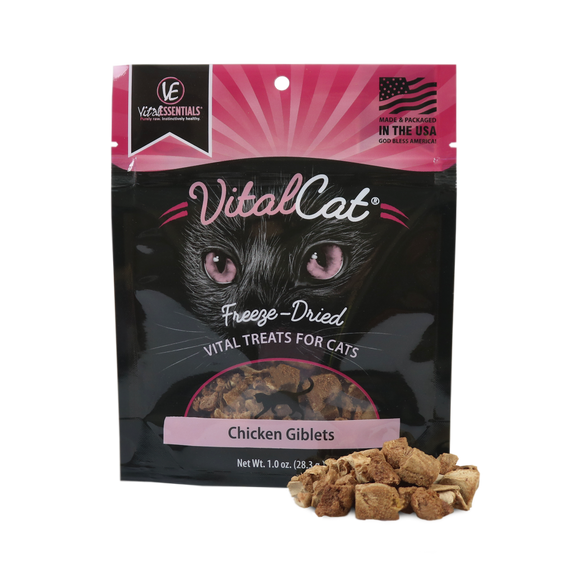 Vital Essentials Vital Cat Freeze Dried Grain Free Chicken Giblets Cat Treats