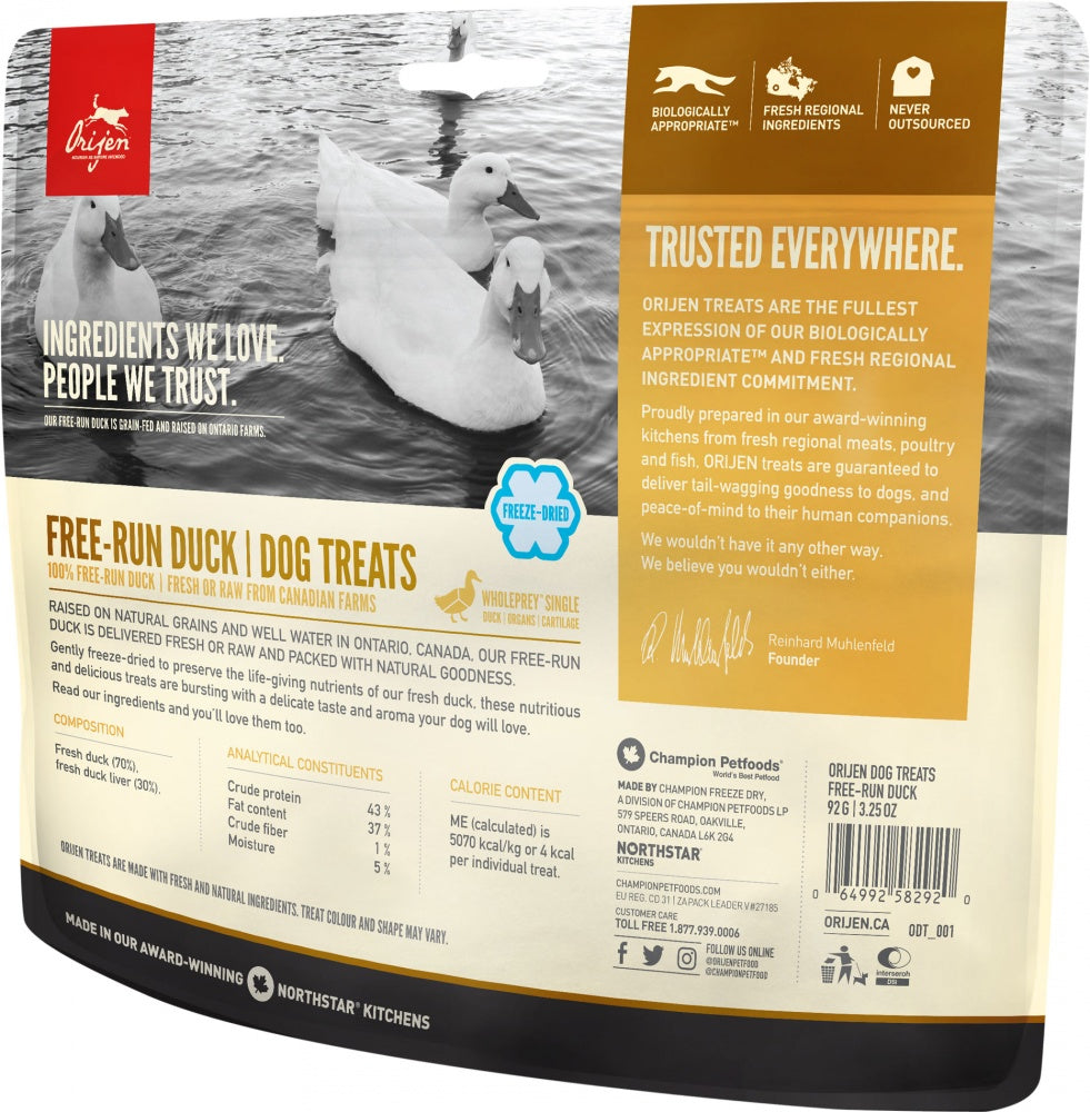 ORIJEN Freeze-Dried Free Run Duck Dog Treats
