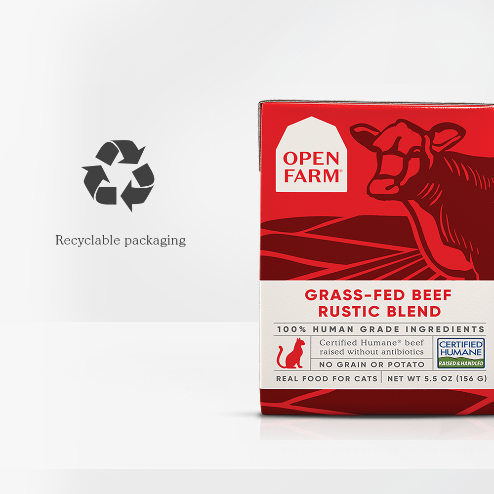 Open Farm Grain Free Grass Fed Beef Recipe Rustic Blend Wet Cat Food
