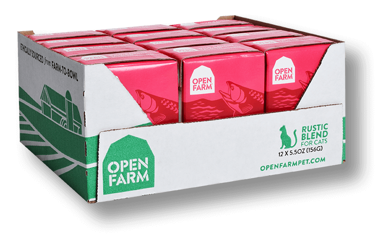 Open Farm Grain Free Wild Caught Salmon Recipe Rustic Blend Wet Cat Food