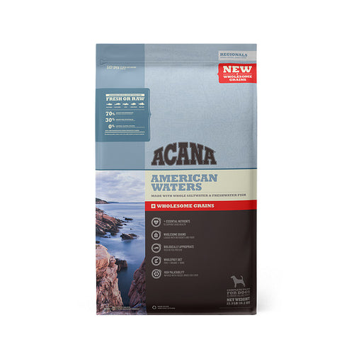 ACANA + Wholesome Grains American Waters Recipe with Whole Saltwater & Freshwater Fish Dry Dog Food