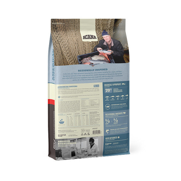 ACANA + Wholesome Grains American Waters Recipe with Whole Saltwater & Freshwater Fish Dry Dog Food