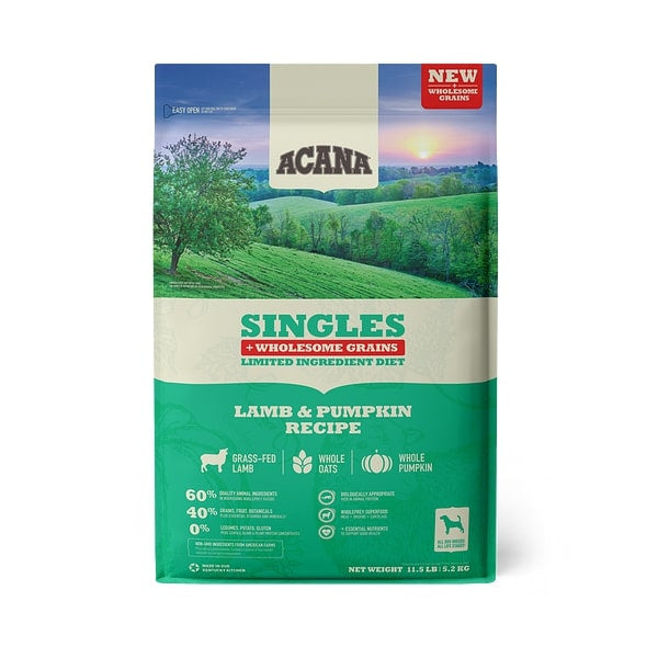 ACANA Singles + Wholesome Grains Limited Ingredient Diet Lamb & Pumpkin Recipe Dry Dog Food