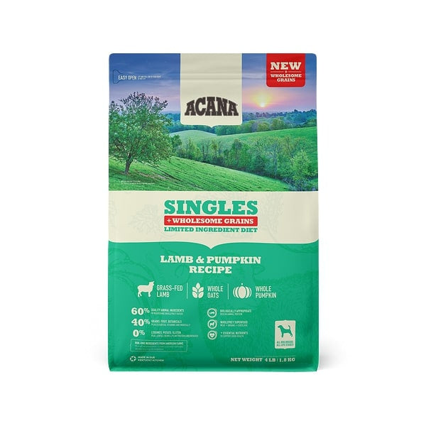 ACANA Singles + Wholesome Grains Limited Ingredient Diet Lamb & Pumpkin Recipe Dry Dog Food