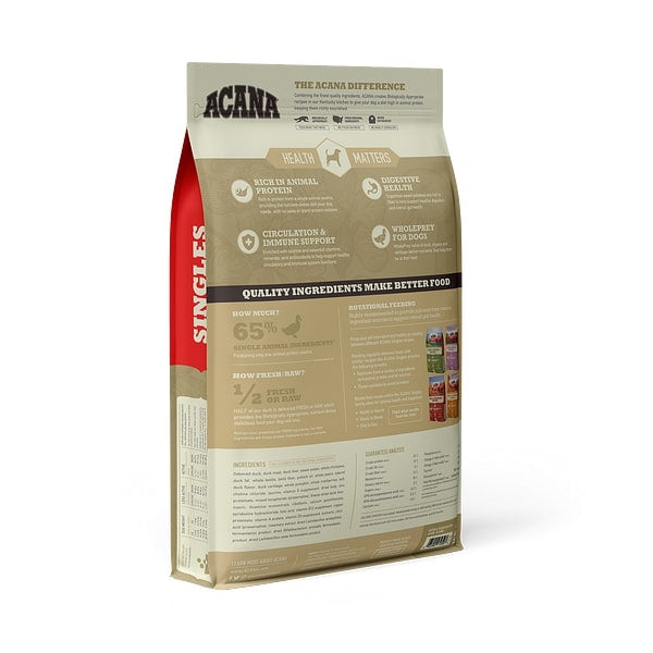 ACANA Singles Duck & Pear Recipe Grain Free Dry Dog Food