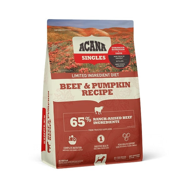 ACANA Singles Beef & Pumpkin Recipe Grain Free Dry Dog Food