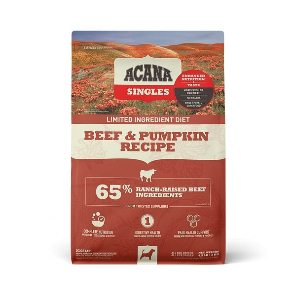 ACANA Singles Beef & Pumpkin Recipe Grain Free Dry Dog Food