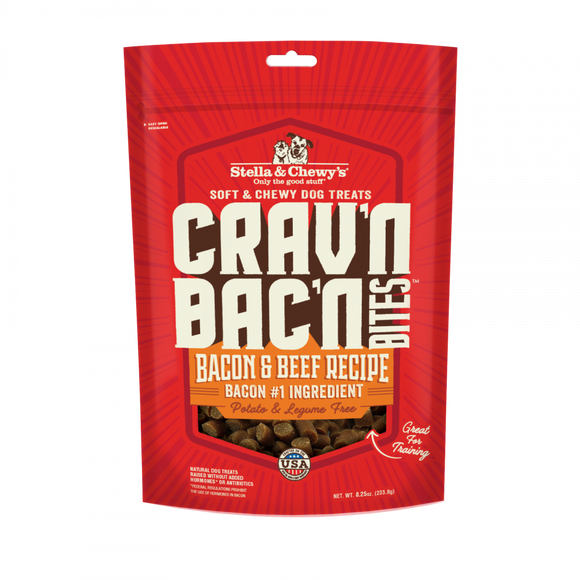 Stella & Chewy's Crav'n Bac'n Bites Bacon & Beef Recipe Dog Treats