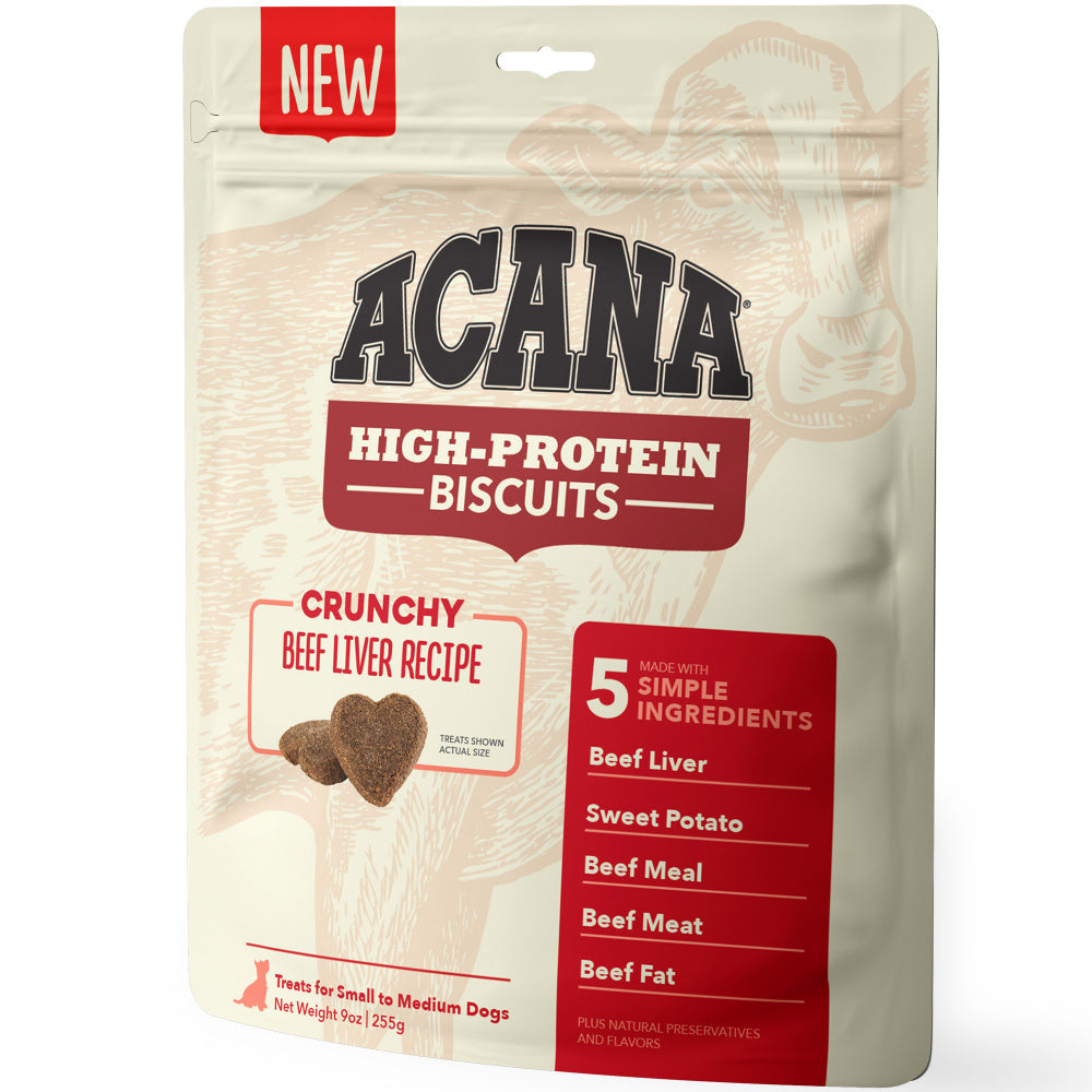 ACANA Crunchy Biscuits High-Protein Beef Liver Recipe Dog Treats