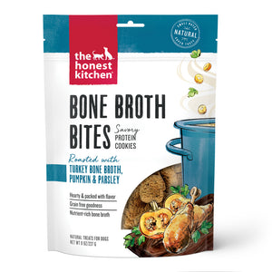 The Honest Kitchen Bone Broth Bites Roasted with Turkey Bone Broth & Pumpkin Dog Treats