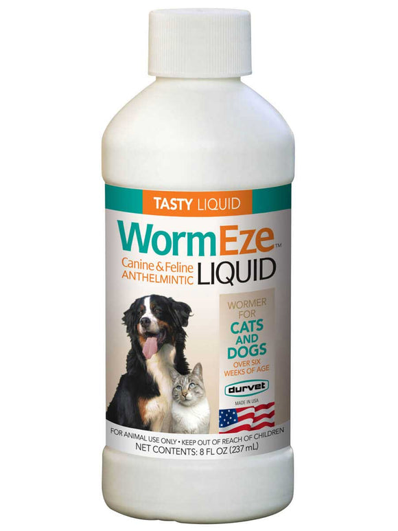 Durvet Wormeze Dog & Cat Liquid 8 fl oz