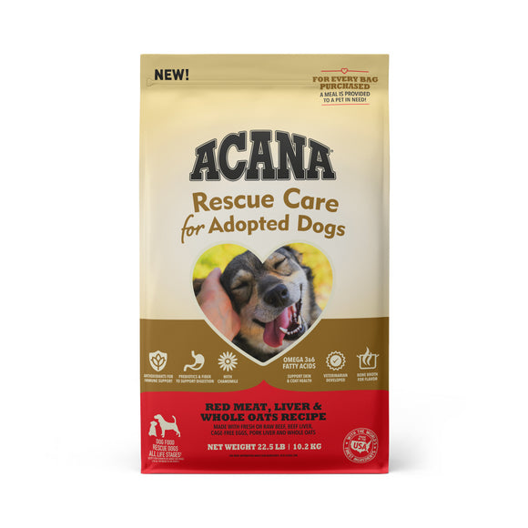ACANA Rescue Care For Adopted Dogs Premium Dry Food Red Meat, Liver & Whole Oats Recipe