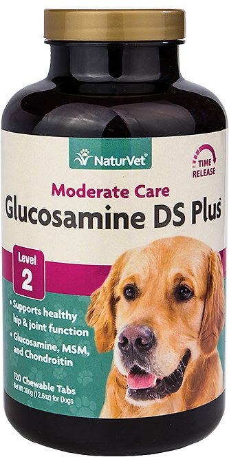 NaturVet Moderate Care Glucosamine DS Level 2 Max Formula Dog Tablets