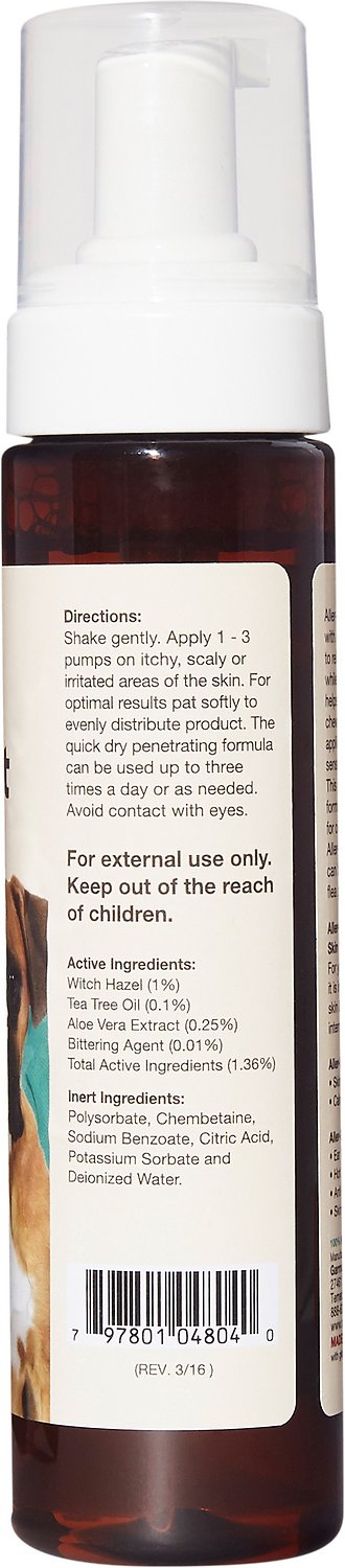 NaturVet Aller-911 Allergy Aid Hot Spot Plus Aloe Vera Dog & Cat Foam