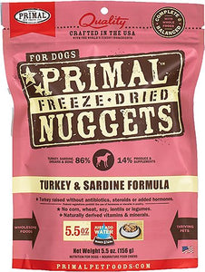 Primal Dog Freeze-Dried Turkey & Sardine Formula