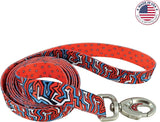 Coastal Sublime Adjustable Dog Collar - Red Blue Graffiti with Red Stars