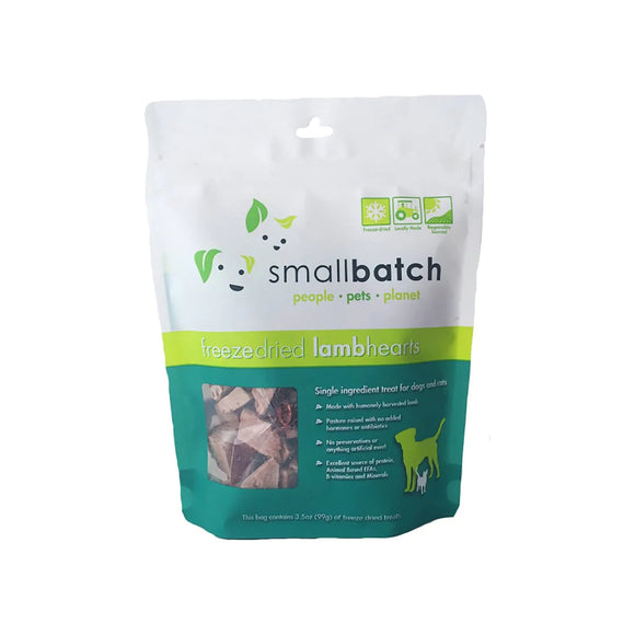 SMALLBATCH FREEZE DRIED HEART TREATS - LAMB For Dogs and Cats