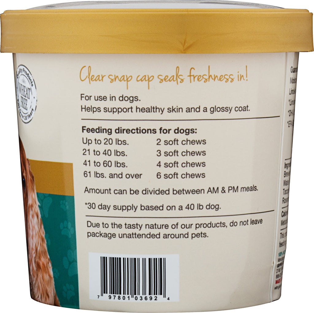 NaturVet Omega Gold Plus Salmon Oil Soft Chews for Dogs