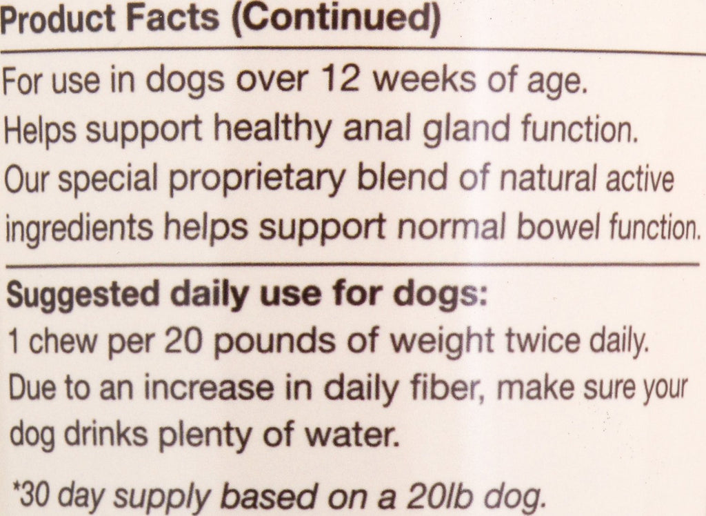 NaturVet No Scoot Dog Soft Chews 60ct