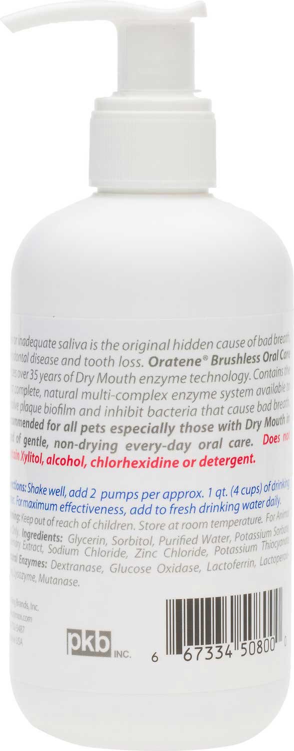 Oratene Enzymatic Brushless Oral Care Dog & Cat Dental Water Additive 4oz