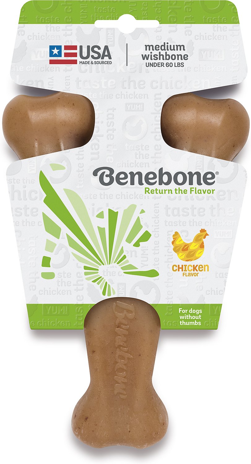 Benebone Flavored Wishbone Tough Dog Chew Toy