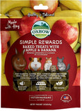Oxbow Simple Rewards Oven Baked with Apple & Banana Small Animal Treats, 3-oz bag
